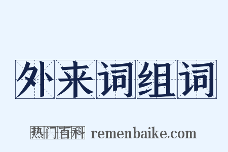 外来词组词是什么意思的图片